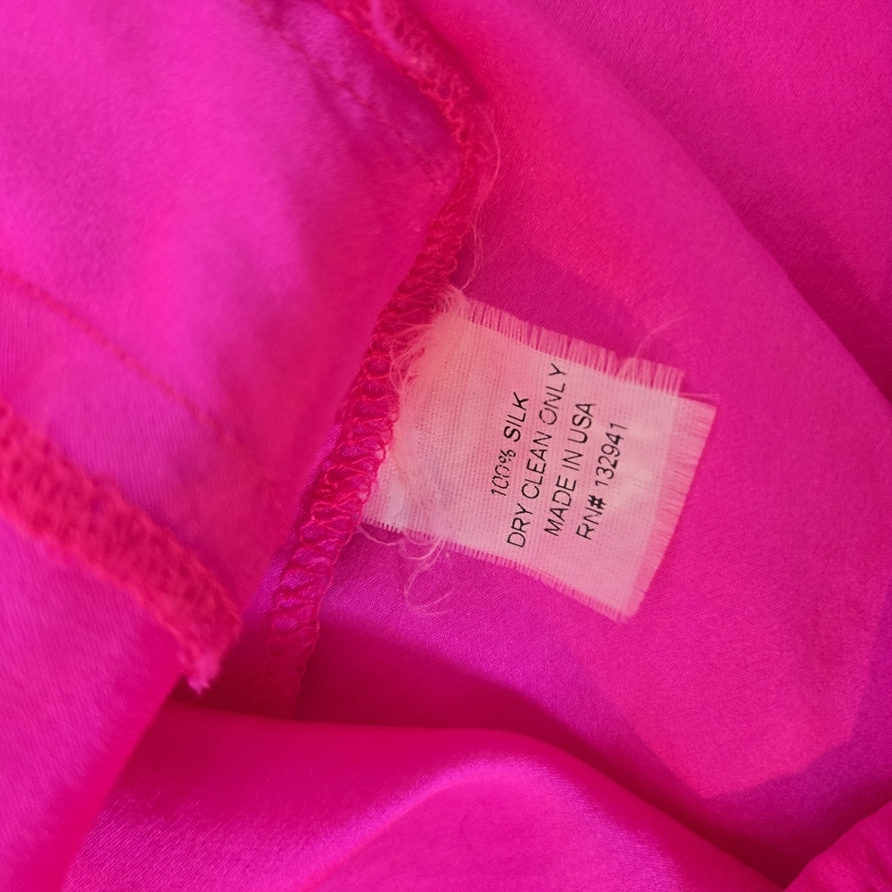 Amanda Uprichard Small Silk Pink Tank Top - Picture 6 of 9